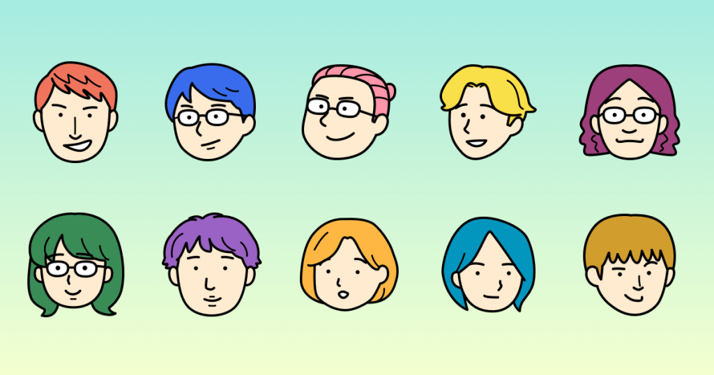 社長・社員全員の似顔絵