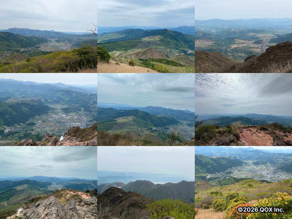 山頂からのさまざまな写真